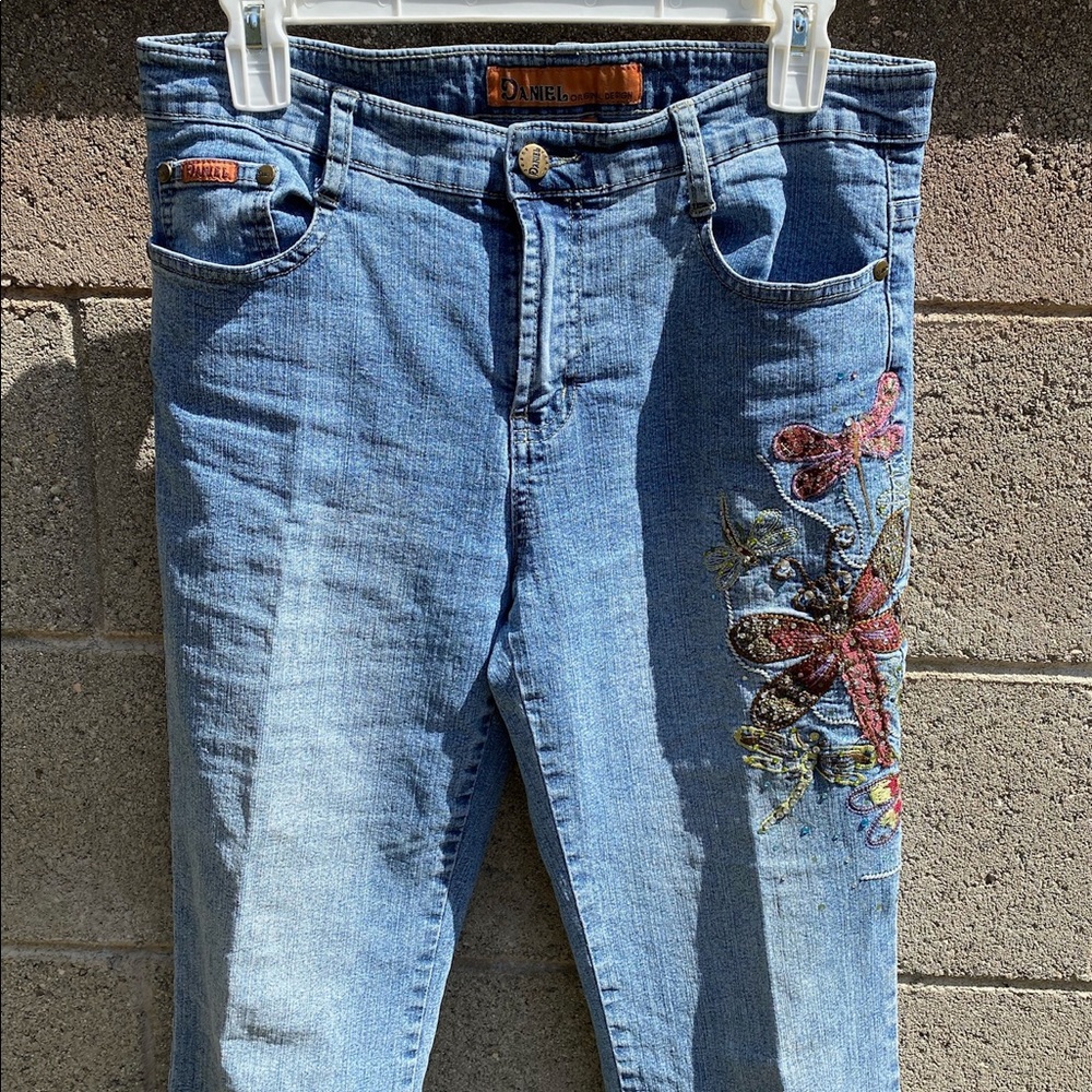 DANIEL Original Design Dragonfly Denim Jeans 11/12 - Picture 2 of 11